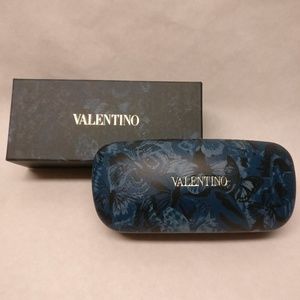 VALENTINO BLUE BUTTERFLY CAMU SUNGLASSES CASE